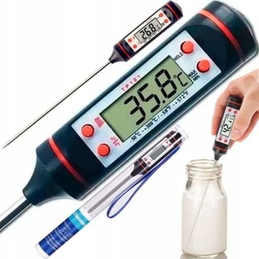 TERMOMETR KUCHENNY CYFROWY DO MIĘSA WINA LCD SONDA