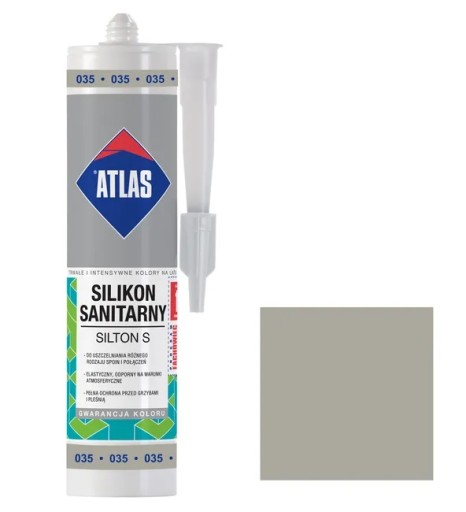 Silikon 280 ml ATLAS kolor 035 szary