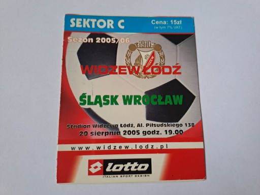 WIDZEW ŁÓDŹ - ŚLĄSK WROCŁAW 20-08-2005