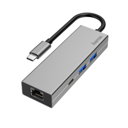 HAMA MultiPort USB-C 2xUSB-A3.2; 1xType-C; 1xLAN