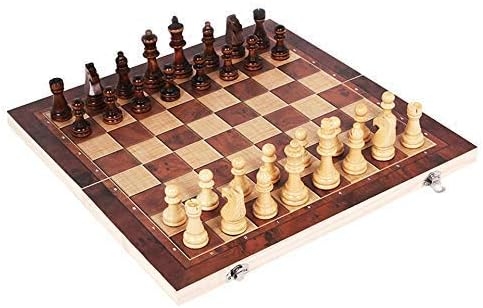 Szachy Warcaby Backgammon Tryktrak - Drewniany zestaw do gry 3w1