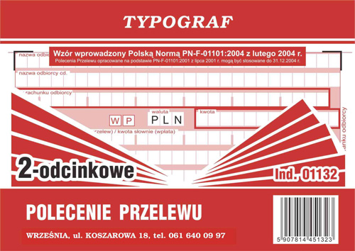 DRUK 01132 POLECENIE PRZELEWU / GOT 2-odc TYPOGRAF