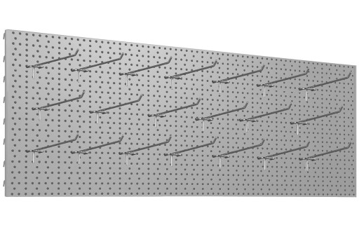 Tablica warsztatowa 1000x400 j.szary + 20x zawieszka pojedyncza L-200