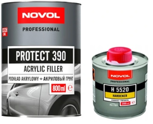 Novol Protect 390 z utw. Podkład akrylowy. Szary