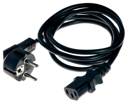 KABEL ZASILAJĄCY KOMPUTEROWY CZARNY DŁUGOŚĆ 1.5M