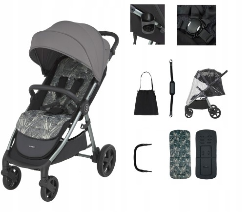 ESPIRO WAVE WÓZEK SPACEROWY 307 GRAY SHADOWS KUBEK TORBA STROLLER PASEK FOL