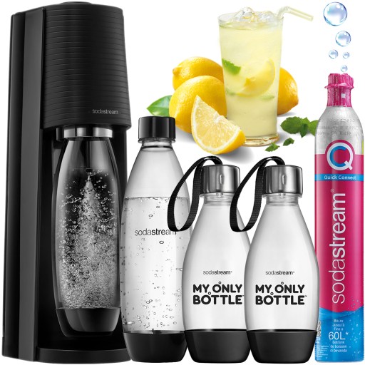 SATURATOR SYFON DO WODY SODASTREAM TERRA | BUTELKI 1x 1L+2x 0,5L +NABÓJ CO2