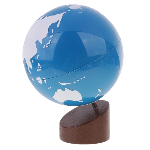 Montessori, puzzle 3D kolorowe oceany, nauka i edu