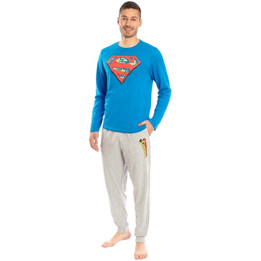 Piżama męska SUPERMAN długi rękaw