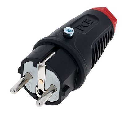 PCE Wtyczka gumowa 230V 2P+Z IP54 0521-sr Taurus2
