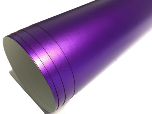 FOLIA MAT CHROM PERŁA SATYNA FIOLETOWA 50x152cm