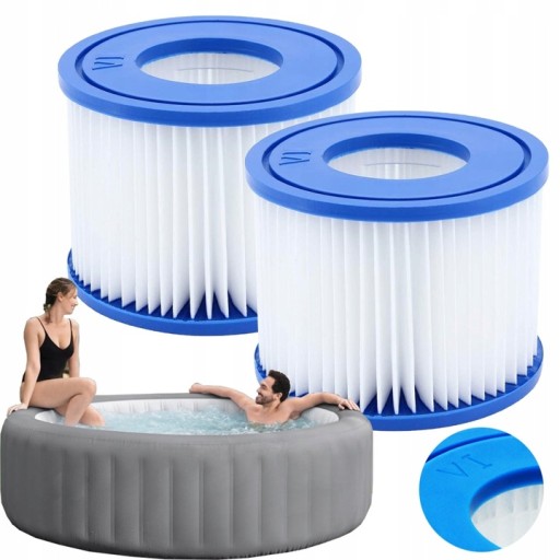 2 Filtry Filtr do Pompy JACUZI LAY Z SPA Wkład Filtrujący BESTWAY VI 60311