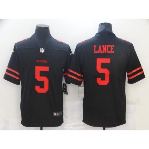 Męskie koszulki piłkarskie Camisa 2023NFL San Francisco 49ers #5 Trey Lance
