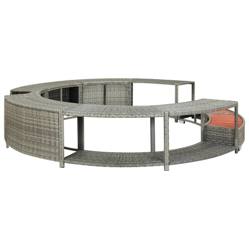 OBUDOWA JACUZZI SPA TECHNORATTAN OGRODOWE SZARA