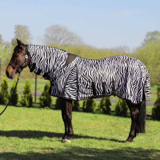 Derka York siatkowa z kapturem Zebra 125 cm