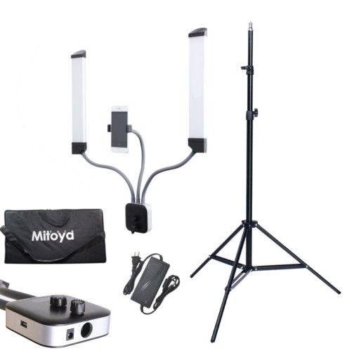 MITOYA MTY-176 LAMPA LED 2W1 + STATYW 70-215CM