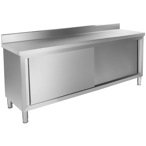 STÓŁ Z SZAFKĄ BLAT ROBOCZY 200 x 60 DRZWI SUWANE