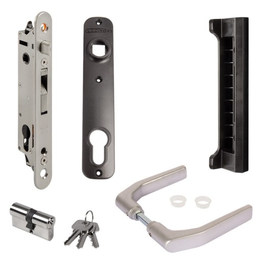 ZAMEK HAKOWY FORTYLOCK KLAMKA SZYLD WKŁADKA ZACZEP LOCINOX FORTYSET 40P-JP