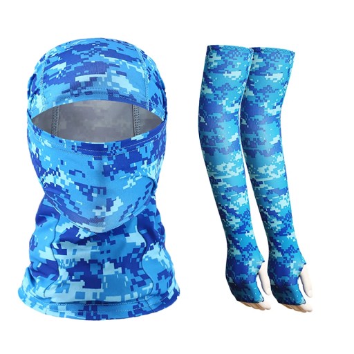 Outdoor Sun Protection Cycling Set Balaclava And Fingerless Sleeves