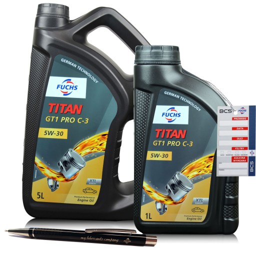 6 LITRÓW FUCHS TITAN GT1 PRO C3 5W30 XTL OLEJ SILNIKOWY 6L - DYSTRYBUTOR