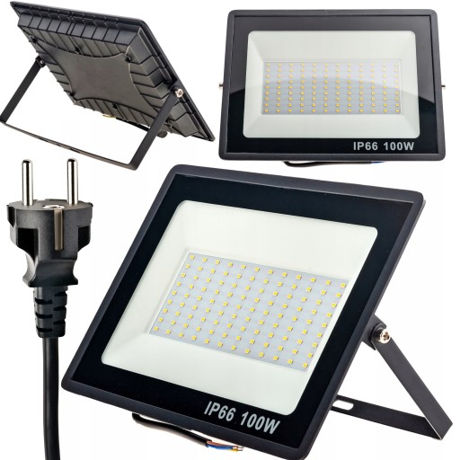 HALOGEN LED LAMPA NAŚWIETLACZ ZEWNĘTRZNY WTYCZKA