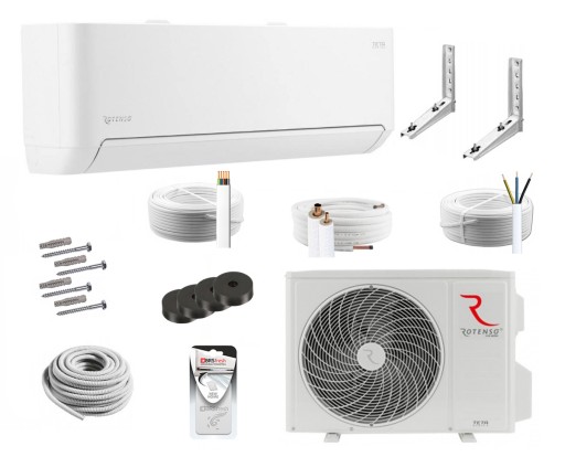 Klimatyzator do domu Rotenso TETA 3,5kW WiFi Klimatyzacja Biała Zestaw 5mb