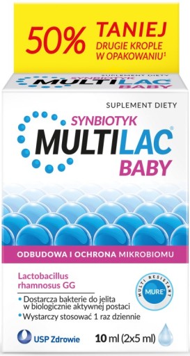 Multilac Baby Krople 10ml Synbiotyk Probiotyk