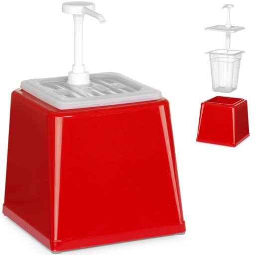 DYSPENSER DOZOWNIK SOSY KETCHUP Z POMPKĄ 2.5L HENDI
