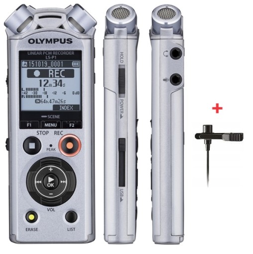 OLYMPUS LS-P1 LAVALIER KIT (+mikrofon krawatowy) rejestrator dźwięku