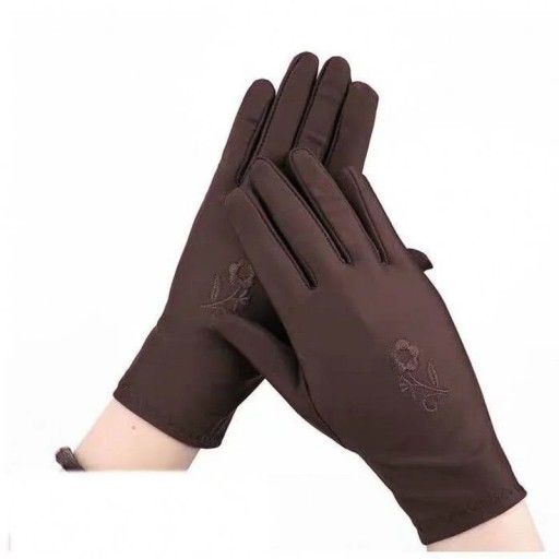 Lightweight Spring Stretchy Fingertip Touchscreen Gloves Sun Protection Tre