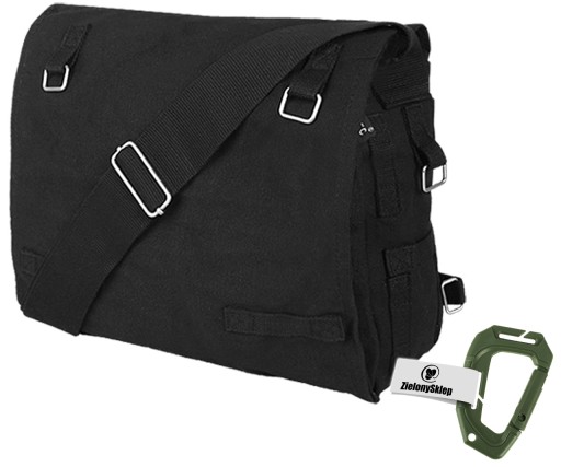 Torba na ramię polowa wojskowa kostka chlebak Mil-Tec BW czarna +Gratis