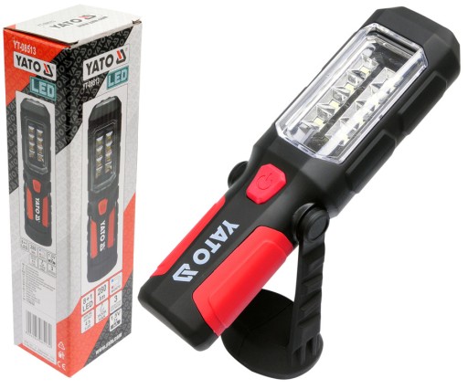 YATO LAMPA LATARKA WARSZTATOWA 2w1 LED 3 X AA 3 TRYBY ŚWIECENIA YT-08513
