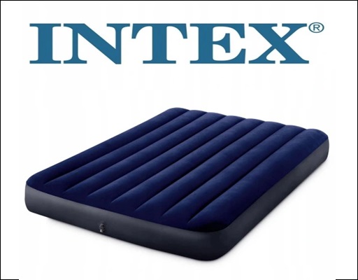 MATERAC DMUCHANY INTEX 2 OSOBOWY WELUROWY DMUCHANY