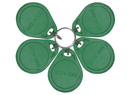 Brelok TAG RFID Unique 125kHz EM4100 do ZAMKA DOMOFONU zielony 50 sztuk