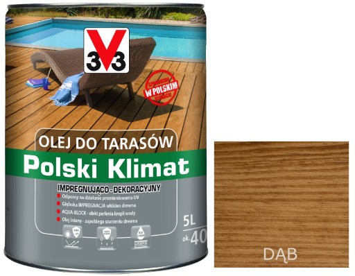 V33 OLEJ DO TARASÓW 5L DĄB 3V3