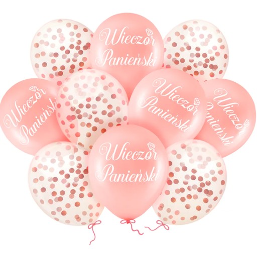 ZESTAW BALONY NA WIECZÓR PANIEŃSKI ROSE GOLD