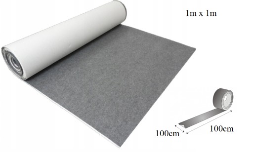 Filc SAMOPRZYLEPNY SZARY 3 mm twardy bardzo gruby