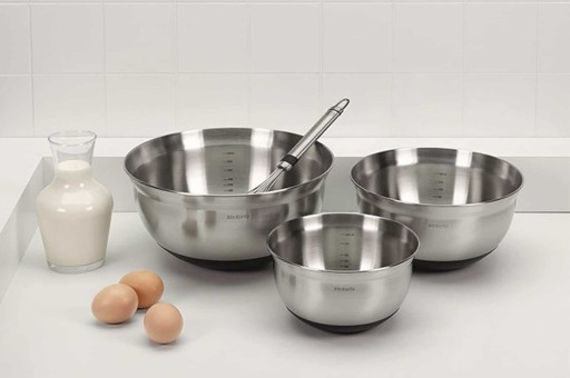 Brabantia Mixing Bowl Set (1,0L / 1,6L / 3,0L) Mat
