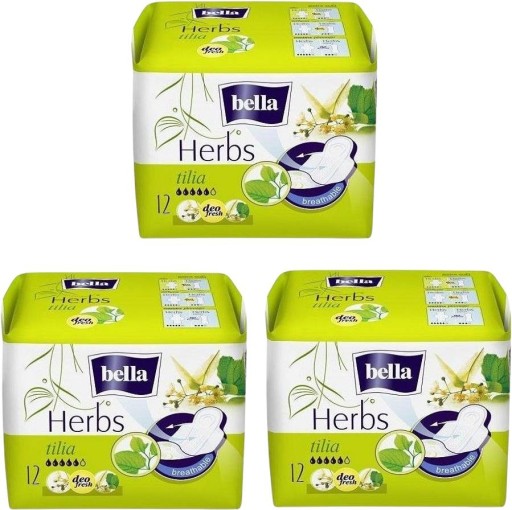 Podpaski Bella Herbs kwiat lipy 12x3=36szt