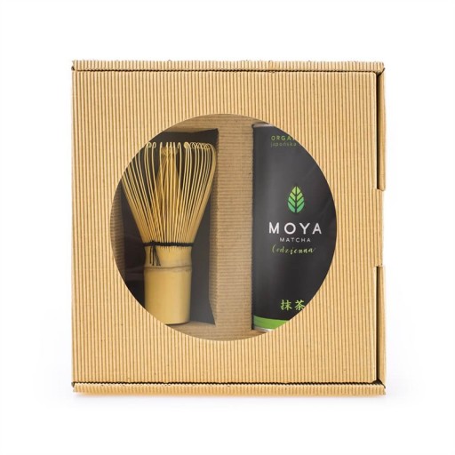 ZESTAW HERBATA ZIELONA MATCHA W PROSZKU 30G CODZIENNA BIO + MIOTEŁKA BAMBUS