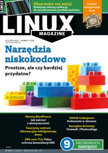e-wydanie LinuxMagazine 1(239)2024 Narzędzia niskokodowe