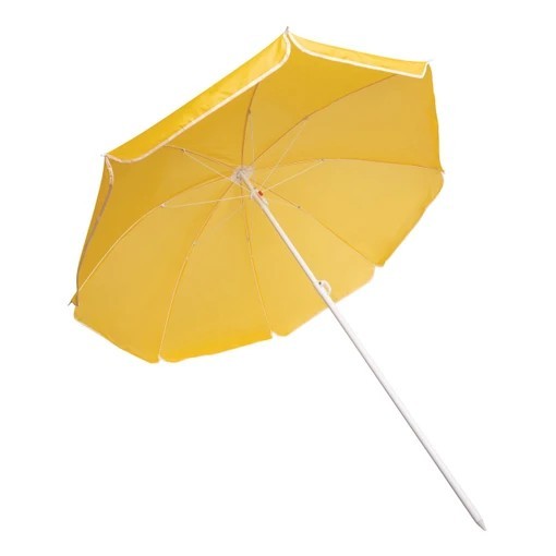 PARASOL PLAŻOWY ŻÓŁTY DWUCZĘŚCIOWY STELAŻ