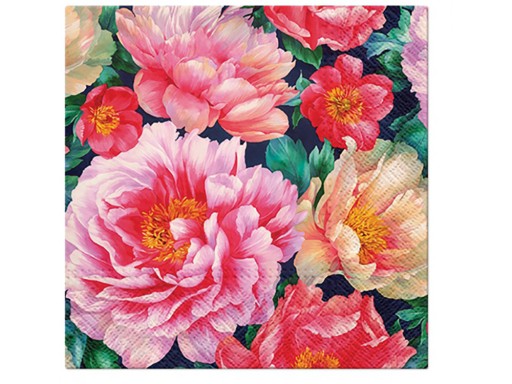 SERWETKI KWIATY PEONIE 20 SZT.