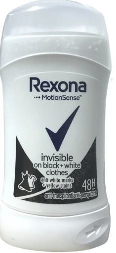 REXONA Invisible Black+Wh Antyperspir sztyft 40 ml