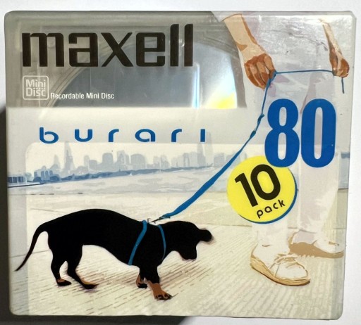 10 MiniDisc Maxell burari MD Mini Disc MD 80 minut 10 sztuk Japan nowe !!