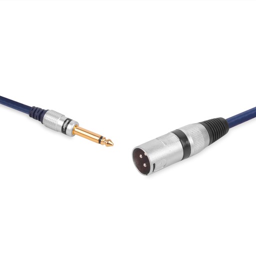 Kabel Wtyk XLR - Wtyk Jack 6,3 Mono VITALCO 3m