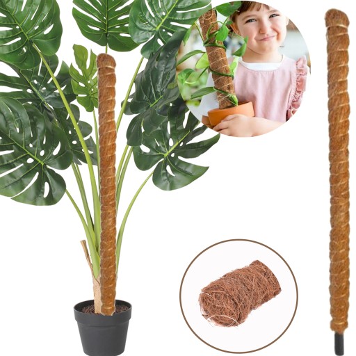 Tyczka kokosowa Palik- Podpora kokos na rośliny- kwiaty 60cm śr.2,5 cm