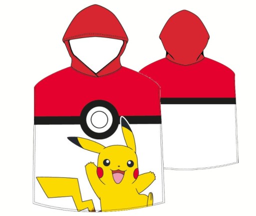 Ponczo Poncho ręcznik POKEMON PIKACHU dla dzieci 50x115 kaptur