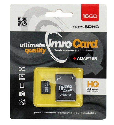 Karta Pamięci IMRO microSD 16GB z adapterem SD