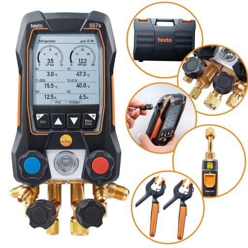 Manometry Testo 557s ZESTAW z sondą próżni 552i PL, 24 msc